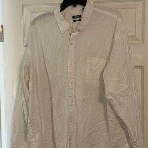 Mens IZOD White Long Sleeve Shirt XXL
